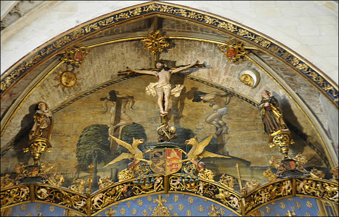 La crucifixion du rétable de Sainte Anne