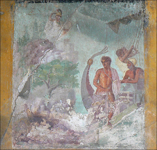 Fresque d'Ariane abandonnée à Pompéi
