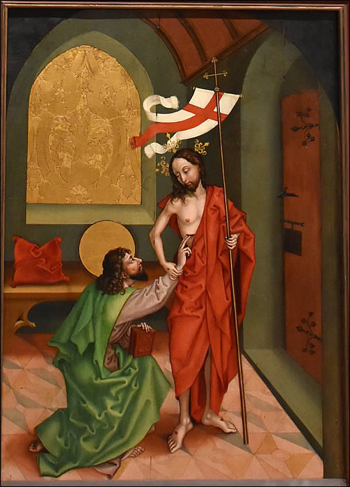 Saint Thomas touchant les plaies du Christ