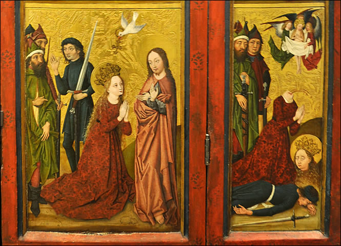 Sainte Marguerite rencontre le Christ et est décapitée