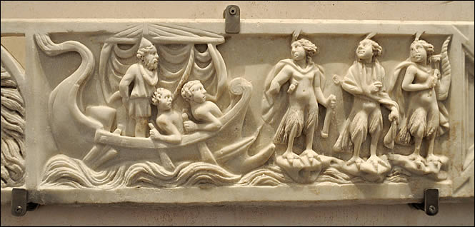 Le sarcophage avec Ulysse et les Sirènes